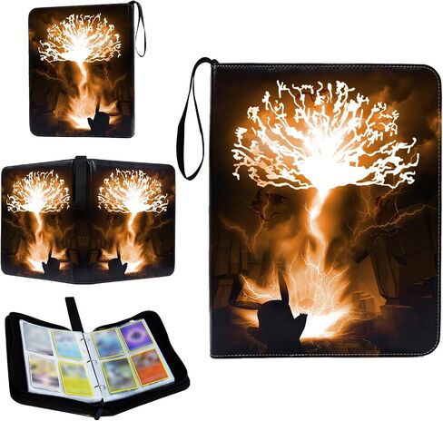 Trading Card Binder 9 Pocket, Card Collection Binder Book, Card Binder with Sleeves Holds 900 cards, Waterproof zipper Binder for Cards, Gaming, Baseball, Collectable Cards with 2.7x3.6 Inch Pocket in Saudi Arabia