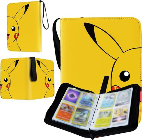 Trading Card Binder 9 Pocket, Card Collection Binder Book, Card Binder with Sleeves Holds 900 cards, Waterproof zipper Binder for Cards, Gaming, Baseball, Collectable Cards with 2.7x3.6 Inch Pocket in Saudi Arabia