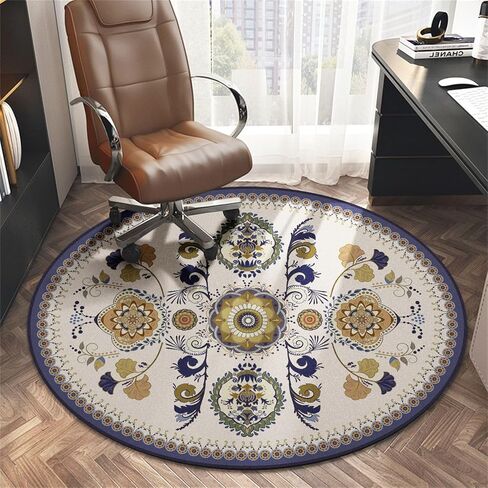 سجادة كرسي المكتب من جينابلي للسجاد، سجادات كرسي المكتب للأرضيات الصلبة، سجادة كرسي الكمبيوتر للكرسي الدوار غير المنزلق، سجادات حماية الأرضية المستديرة للمكتب المنزلي، القطر 47 بوصة in Kuwait