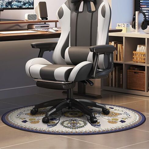 سجادة كرسي المكتب من جينابلي للسجاد، سجادات كرسي المكتب للأرضيات الصلبة، سجادة كرسي الكمبيوتر للكرسي الدوار غير المنزلق، سجادات حماية الأرضية المستديرة للمكتب المنزلي، القطر 47 بوصة in Kuwait