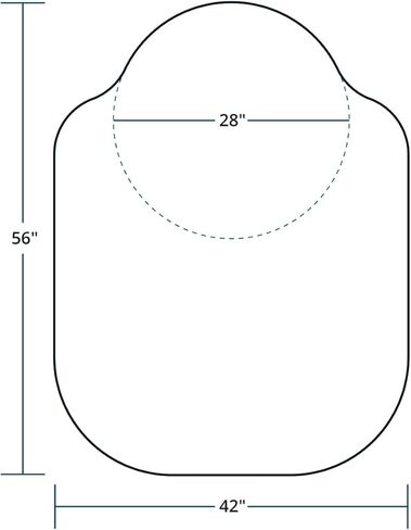 سجادة كرسي مكتب شفافة Evolve Modern Shape مقاس 42 بوصة × 56 بوصة مع شفة للسجاد ذو الوبر المنخفض والمتوسط، صُنعت في الولايات المتحدة الأمريكية بواسطة Dimex، C5D5001J in Kuwait