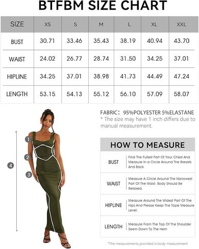 BTFBM فساتين نسائية ماكسي ضيقة برقبة مربعة بدون أكمام مع رباط متباين سبليت لحفلات الكوكتيل والنوادي فستان طويل 2024 in Kuwait