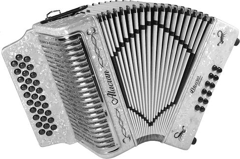 حزمة Alacran AL3112 Accordion: 31 زرًا، 12 Bass Accordion مع علبة صلبة وأشرطة قابلة للتعديل (Fa/FBE، لؤلؤة بيضاء) in Kuwait
