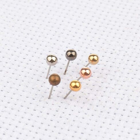800 Pieces Map Tacks 1/8-Inch Retro Metallic Color Beads Head Marking Push Pins, 4 Colors in Kuwait