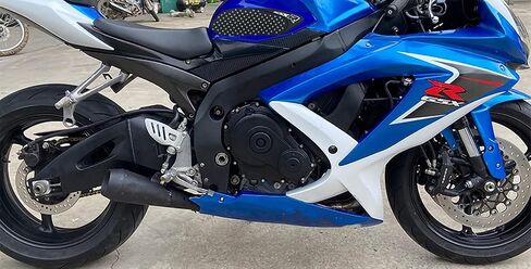 White Gas Fuel Tank Pad Traction Side Fuel Knee Grip Decal Compatible with Suzuki GSXR 600 750 2006-2007 in Kuwait