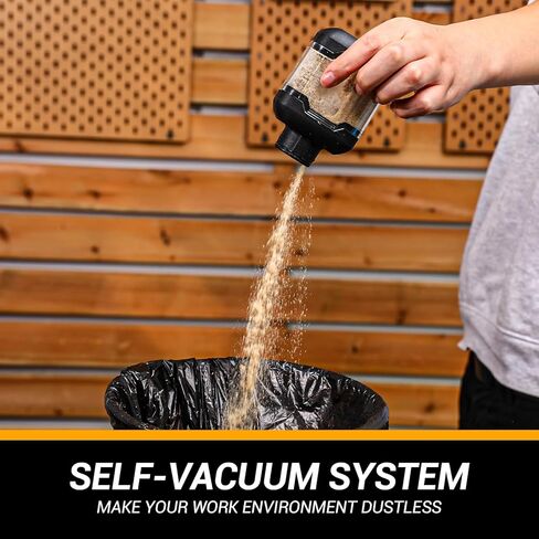 DEKOPRO 20V Orbital Sander Cordless Power Sander Tool with Battery and Charger Electric Hand Sanders Tools for Wood, Dust Bag, Vacuum Blower Attachment in Kuwait