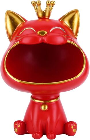 Key Bowl for Entryway Table, Lucky Cat Statue Candy Dish for Office Desk Art Home Décor in Kuwait