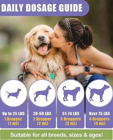 Melatonin for Dogs - Liquid Melatonin for Dogs Aids in Falling Sleep - Stress Relief - Anxiety Relief - Calming Drops with Valerian Root, Ashwagandha, L-Theanine - 2 Packs in Saudi Arabia