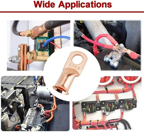 2 AWG 3/8 بوصة مسمار (25 قطعة)، طرف حلقي للبطارية شديدة التحمل، 2 عروة AWG، كابل بطارية بمقياس 2، عروات أسلاك نحاسية، أطراف كابل البطارية، فتحات نحاسية عارية، موصلات طرفية حلقية أنبوبية in Kuwait