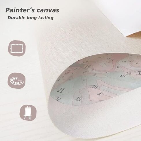 مجموعة الرسم بالأرقام من YSCOLOR للأطفال والكبار مع فرش ودهانات أكريليك لتزيين المنزل على شكل فراشة ملاك الطفل 16 × 20 بوصة in Kuwait