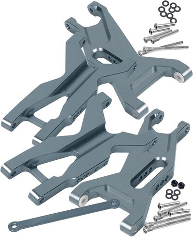 RC Aluminum Suspension Arms Upgrades Part for 1/10 Rustler 2WD/2WD VXL,Stampede 2WD/2WD VXL,Alloy Front Rear 4PCS Suspension A Arms,Replace #3631#3655X,Navy Blue in Kuwait