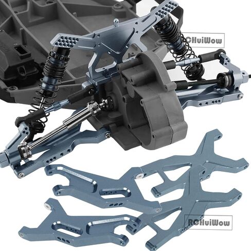 RC Aluminum Suspension Arms Upgrades Part for 1/10 Rustler 2WD/2WD VXL,Stampede 2WD/2WD VXL,Alloy Front Rear 4PCS Suspension A Arms,Replace #3631#3655X,Navy Blue in Kuwait