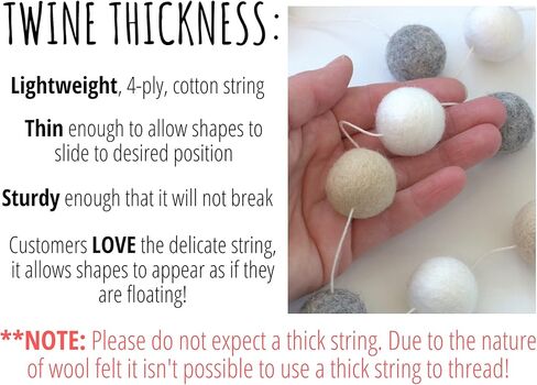 إكليل الرابع من يوليو - أحمر، أبيض مع نجوم زرقاء ملكية - خيط بطول 6 أقدام مع 25 شكل قابل للتعديل، كرات لباد مقاس 1 بوصة - مصنوعة يدويًا من الصوف بنسبة 100% - العلم الأمريكي في يوم الذكرى in Kuwait