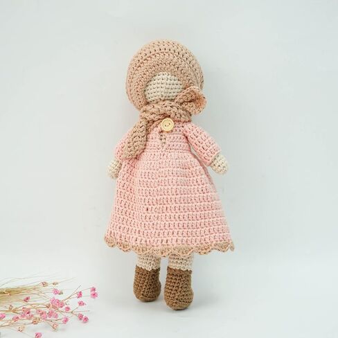 Crochet Dolls Muslim Dolls Eid Gifts Ramadan Gifts Hijabi Doll (Pink) in Saudi Arabia