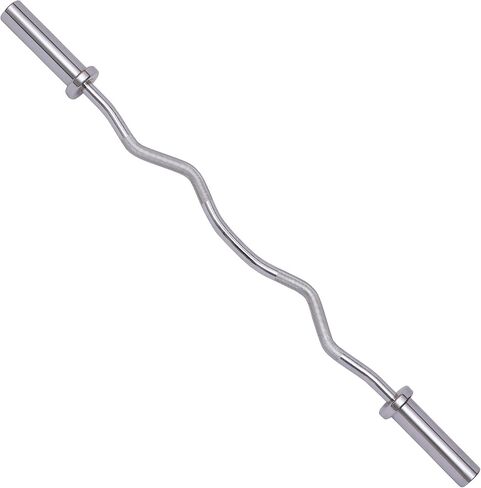 شريط تجعيد الشعر الملولب من Powergainz Olympic Super Curl Barbell Bar، 48 بوصة in Saudi Arabia
