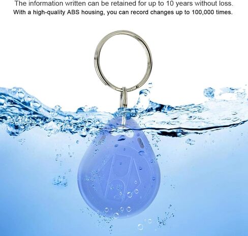 100 قطعة مفاتيح للتحكم في الوصول، سلسلة مفاتيح رمزية لبطاقة RFID EM-ID 125 كيلو هرتز، الاحتفاظ بالبيانات 10 سنوات، لنظام دخول الأمان (بطاقة الهوية) in Kuwait