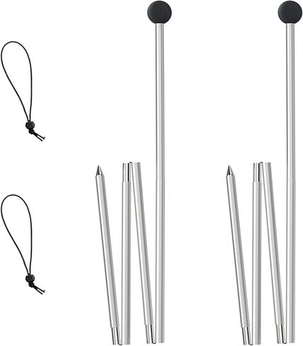 UMARDOO Family Beach Tent Extra Replacement Aluminum Foldable Poles, Portable Telescoping Tent Poles for Awnings Canopy (2pc) in Kuwait