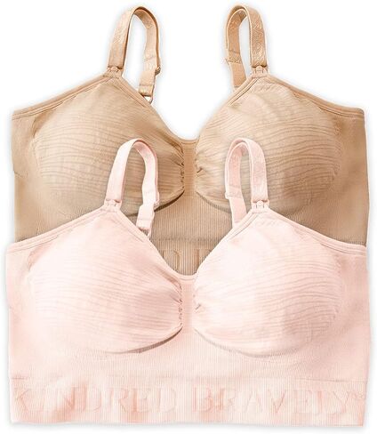 Kindred Bravely 2-Pack Hands Free Pumping Bra Bundle (Beige and Pink, Medium-Busty) in Saudi Arabia