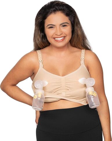 Kindred Bravely 2-Pack Hands Free Pumping Bra Bundle (Beige and Pink, Medium-Busty) in Saudi Arabia