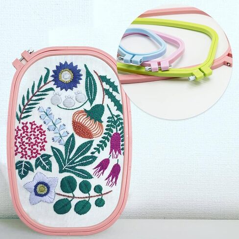 5 Size Colorful Embroidery Hoop Rectangle Square Embroidery Frame Cross Stitch Hoop Sewing Tool for Art Craft Handy Sewing (Multicolor),LAMXD Embroidery Hoop in Saudi Arabia