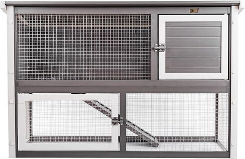 New Age Pet ECOFLEX® Columbia Easy to Clean Rabbit Hutch in Grey in Saudi Arabia