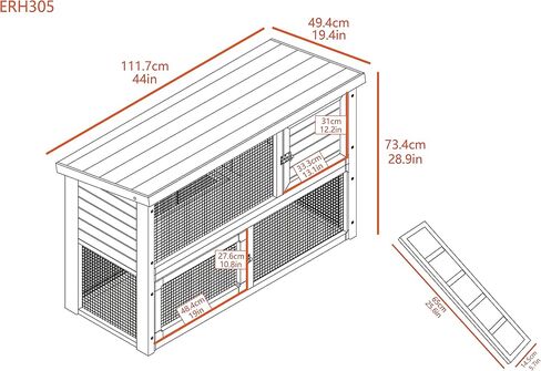 New Age Pet ECOFLEX® Columbia قفص أرنب سهل التنظيف باللون الرمادي in Kuwait