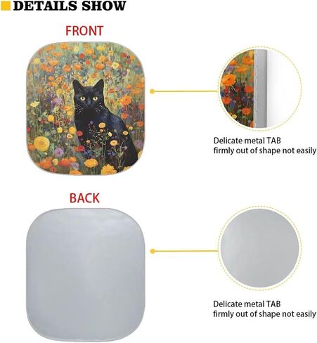 Yruonazao Black Cat Car Windshield Sun Shade 2 Pieces Portable Windshield Sun Shade Space Sun Shield Automotive Interior Sun Protection Protect Your Car Block The Sunlight in Saudi Arabia