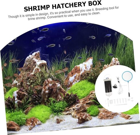 مجموعة واحدة من حاضنة الروبيان المالح من مارميردو، أدوات تفريخ الروبيان الأرتيميا، أدوات تفريخ الروبيان المالح الحي، مجموعة تفريخ بيض الروبيان المالح، أداة تفريخ بيض الروبيان، أداة بلاستيكية أوتوماتيكية لخزان الأسماك in Kuwait