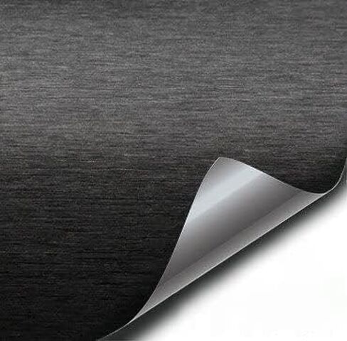 VViViD® Black Brushed Steel Vinyl Wrap Roll with Air Release Technology (10ft x 5ft) in Saudi Arabia