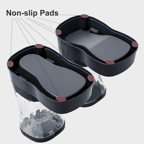 Gardner Pet Automatic Dog Water Dispenser Gravity Stainless Steel Water Waterer & Food Feeder Sets, Large Capacity Feeding Bowls for Small and Medium-Sized Dogs Cats Other Pets -(1 Gallon x2) in Kuwait