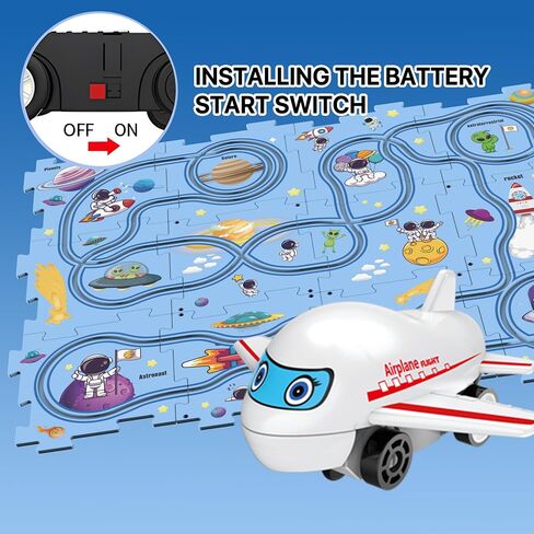 25PCS Puzzle Racer Kids Car Track Set, Puzzle Track Car Play Set for Kids Ages 3-5 with Floor Puzzles and Racer, Montessori Toys Preschool Gifts for Kids - Ocean in Saudi Arabia