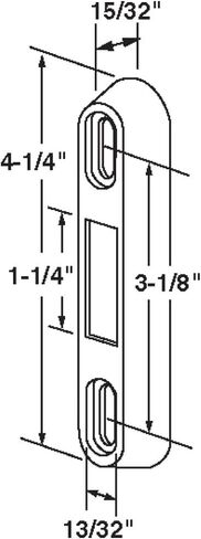 Prime-Line E 2125 3-1/8 بوصة، مصبوب، واقي باب منزلق من الألومنيوم (عبوة واحدة) in Saudi Arabia