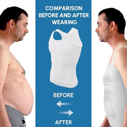 قمصان ضغط Aptoco للرجال للتخسيس، قميص داخلي للرجال مشكل الجسم Abs Slim Tank Top للرجال التثدي in Saudi Arabia