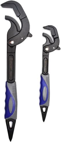 كماشة مشتركة قابلة للتعديل ذاتيًا عالميًا - مفتاح ربط ذاتي، مقبض غير قابل للانزلاق، لمفتاح الأنابيب، وصلة منزلقة، مضخة مياه، وكماشة مفصل الأخدود، مقاومة للصدأ، جودة ممتازة، وأحجام متعددة (أزرق) in Kuwait