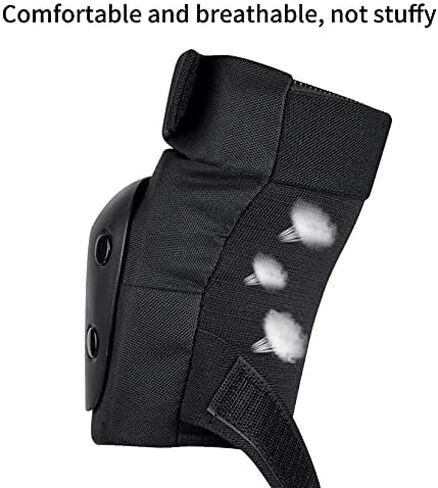 Acesport Adult Cycling Knee Pads, Elbow Pads and Wrist Guards Three-in-One Protective Gear Set Roller Skates Riding BMX Bike Skateboarding Inline Scooter Riding Skates, Black, Large in Saudi Arabia