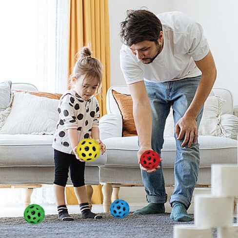 كرة الفضاء IAUUR، كرة ارتداد عالية للغاية، كرة فضاء عالية الارتداد 2.7 بوصة، تحسين التنسيق بين اليد والعين، سهلة الإمساك والالتقاط مثالية للكرات الحسية للأطفال in Kuwait