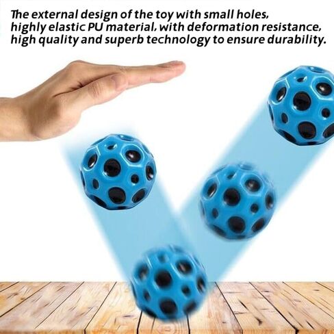 كرة الفضاء IAUUR، كرة ارتداد عالية للغاية، كرة فضاء عالية الارتداد 2.7 بوصة، تحسين التنسيق بين اليد والعين، سهلة الإمساك والالتقاط مثالية للكرات الحسية للأطفال in Kuwait