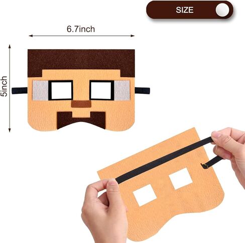 أقنعة ألعاب OU RUI 12 Vidio مفضلة للحفلات، لعبة Vidio موضوع حفلة معصوب العينين كارتون صور بوث لعب الأدوار لوازم الحفلات in Kuwait