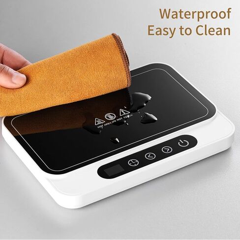 جهاز تسخين كوب القهوة غير القابل للكسر مع 8 إعدادات لدرجة الحرارة، جهاز تسخين القهوة بسعة كبيرة مع مؤقت من 1 إلى 12 ساعة، جهاز تسخين الكوب للمكتب مع شاشة رقمية LED، جهاز تسخين كوب التشغيل/الإيقاف التلقائي للمشروبات باللون الأبيض in Kuwait