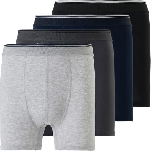 Mody Men's Boxer Briefs Underwear 4-Pack, Men's Cotton Boxer Brief, Ultra Soft Boxers for Men, Men's Underwear Boxer Briefs in Saudi Arabia