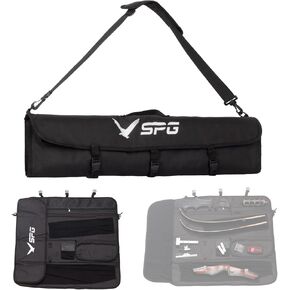 حافظة قوس منحني من SPG - حقيبة مزدوجة الطبقات للتخزين والسهم، حقيبة ناعمة محمولة للرماية في الهواء الطلق للبالغين والشباب in Kuwait