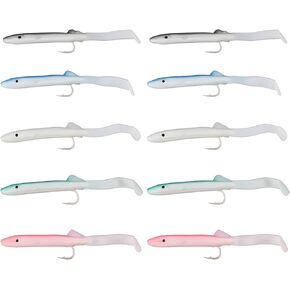 10 قطعة 4.2 جرام 12 سنتيمتر مختلط اللون Sandeel السحر مناسبة لباس سمك القد بولوك البحر in Kuwait