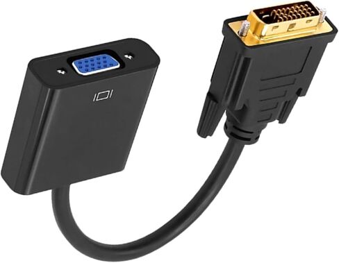 Active DVI-D to VGA Adapter Cable, DVI-D 24+1 Pin Male 1080p to VGA 15Pin FEMA Video Cable Adapter Converter in Saudi Arabia