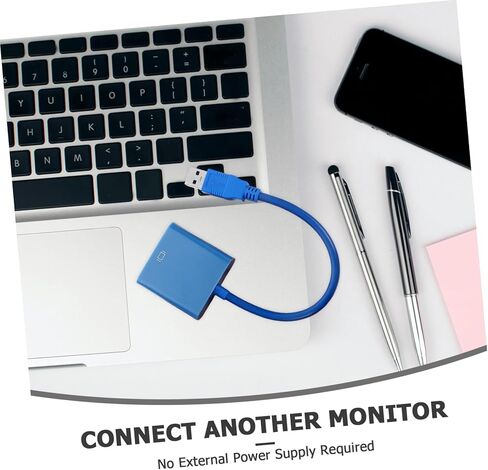 Housoutil USB to Vga Adapter Converter USB to Vga Cable for Monitor External Display Adapter Clone Extend Desktop Compatible in Kuwait