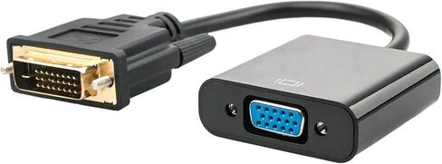 DVI-D to VGA Converter, 1080p DVI-D 24+1 Pin Male to VGA 15Pin Female Active Cable Adapter in Saudi Arabia