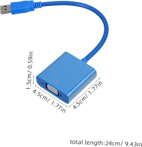 ARTIBETTER USB إلى كابل محول محول عرض الفيديو الخارجي لإعداد الشاشة المزدوجة يدعم سهولة والتشغيل لا حاجة إلى طاقة خارجية in Kuwait