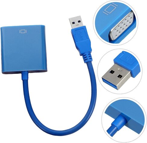ARTIBETTER USB إلى كابل محول محول عرض الفيديو الخارجي لإعداد الشاشة المزدوجة يدعم سهولة والتشغيل لا حاجة إلى طاقة خارجية in Kuwait