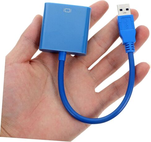 TEHAUX USB إلى Vga كابل محول محول فيديو خارجي للشاشة USB إلى محول Vga دعم متعدد العرض سهل الاستخدام in Kuwait