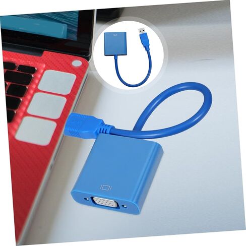 TEHAUX USB إلى Vga كابل محول محول فيديو خارجي للشاشة USB إلى محول Vga دعم متعدد العرض سهل الاستخدام in Kuwait