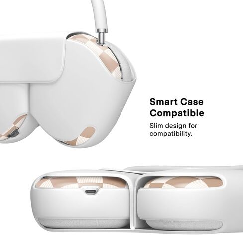VELVET CAVIAR Case Cover for AirPods Max Headphones | Cute Protective Design (Nude Vibe Checkered) in Saudi Arabia
